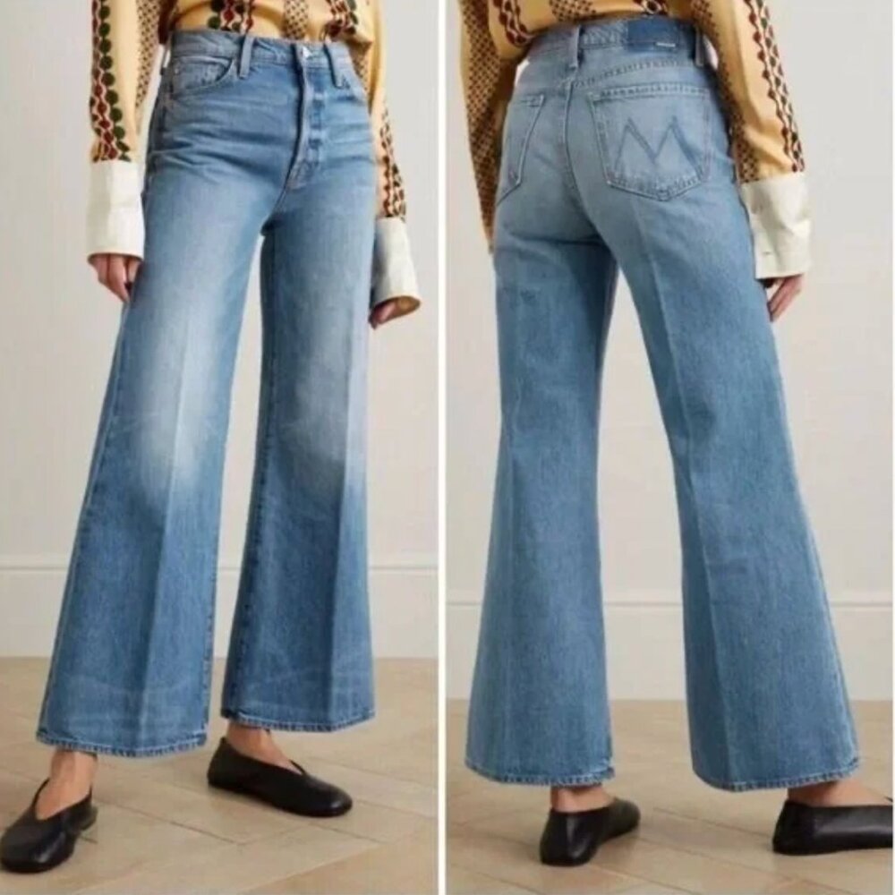MOTHER Light Blue Flare Jeans - Wide Leg